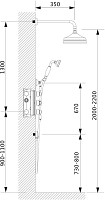 Душевая система Timo Nelson SX-1391/02SM встраиваемая, антик от Водопад  фото 2