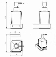 Диспенсер для жидкого мыла Boheme Q 10957-CR, хром от Водопад  фото 2