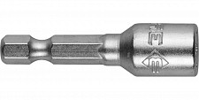 Биты Зубр Мастер 26392-07-02 с торцовой головкой, магнитные, Cr-V, тип хвостовика E 1/4, 7х45мм, 2шт от Водопад  фото 1