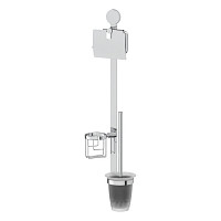 Штанга Artwelle Harmonie HAR 054 с 3-мя аксессуарами для туалета 72 см, матовое стекло, хром от Водопад  фото 1