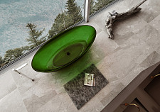 Ванна прозрачная Abber AT9702Emerald 1800х850х520 мм, из полиэфирной смолы, цвет зеленый от Водопад  фото 5