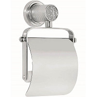 Держатель туалетной бумаги Boheme Royal Cristal 10921-CR с крышкой, хром от Водопад  фото 1