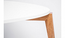Стол TorySun Triple белая столешница, дуб натуральный ножки от Водопад  фото 3