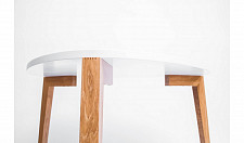 Стол TorySun Triple белая столешница, дуб натуральный ножки от Водопад  фото 4