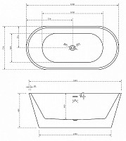 Акриловая ванна Abber AB9320-1.5 150х75х60 от Водопад  фото 3