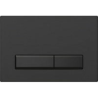 Кнопка смыва Акватек Slim KDI-0000025, прямоугольные клавиши, черный матовый, пластик от Водопад  фото 1