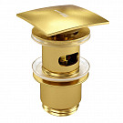 Донный клапан WasserKRAFT A165 Push-up, матовое золото