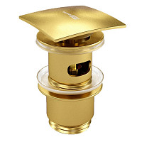 Донный клапан WasserKRAFT A165 Push-up, матовое золото от Водопад  фото 1