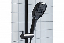 Ручной душ Damixa Merkur 940020300 квадрат 3 функции, черный от Водопад  фото 2