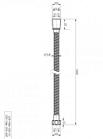Шланг для душа Cezares CZR-FMM-200-NOP, 2000 мм, чёрный матовый от Водопад  фото 2