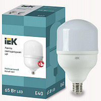 Лампа светодиодная IEK HP LLE-HP-65-230-40-E40, 65 Вт, 4000 К нейтральный белый, E 40 от Водопад  фото 1
