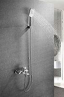 Смеситель для ванны с душем Rossinka RS50-31 термостат, монолитный, хром от Водопад  фото 2