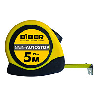 Рулетка Biber AUTOSTOP 40073 тов-173003 обрезиненный корпус 5мх25мм (10/100) от Водопад  фото 1