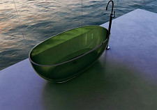 Ванна прозрачная Abber Kristall AT9703Emerald 1700х750х550, из полиэфирной смолы, цвет зеленый от Водопад  фото 4