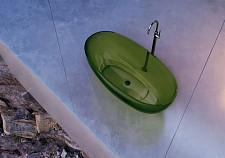 Ванна прозрачная Abber Kristall AT9703Emerald 1700х750х550, из полиэфирной смолы, цвет зеленый от Водопад  фото 5