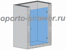Душевая дверь Oporto OS1 60х190 см в нишу, стекло прозрачное от Водопад  фото 3
