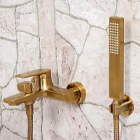 Смеситель для ванны с душем WasserKRAFT Aisch 5501 матовое золото от Водопад  фото 2