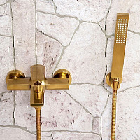 Смеситель для ванны с душем WasserKRAFT Aisch 5501 матовое золото от Водопад  фото 3