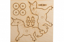 Доска для выжигания Rexant 12-0935 «Единорог на колесиках», 3D модель, 1 шт. от Водопад  фото 1