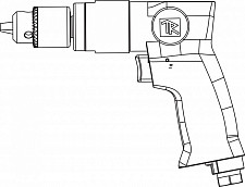 Дрель пневматическая Thorvik RAD1018 с реверсом 1800 об/мин., патрон 1-10 мм от Водопад  фото 2