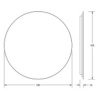 Зеркало Defesto OPTI DF 2842 с LED-подсветкой 12 W, диаметр 50 см, без выключателя, нейтральный белый свет от Водопад  фото 3