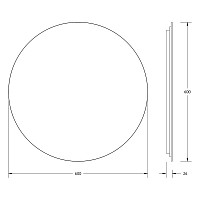 Зеркало Defesto OPTI DF 2843 с LED-подсветкой 15 W, диаметр 60 см, без выключателя, нейтральный белый свет от Водопад  фото 3