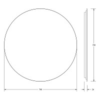 Зеркало Defesto OPTI DF 2844 с LED-подсветкой 18 W, диаметр 70 см, без выключателя, нейтральный белый свет от Водопад  фото 3