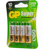 Алкалиновые батарейки GP Super Alkaline GP 15A-2CR4 40/320 15А АA - 4 шт. блистер