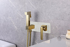 Гигиенический душ Lemark Mista LM6419WG со смесителем, встраиваемый, белый/золото от Водопад  фото 2