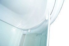 Душевая кабина Parly Bianco Эконом EB122P-L 80х120х215, стекло прозрачное, с рисунком, профиль белый, поддон высокий от Водопад  фото 3