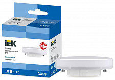 Лампа светодиодная IEK LLE-T80-10-230-65-GX53, T75 таблетка 10 Вт, 6500 К, GX 53 от Водопад  фото 1