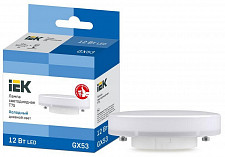 Лампа светодиодная IEK LLE-T80-12-230-65-GX53, T75 таблетка 12 Вт, 6500 К, GX 53 от Водопад  фото 1