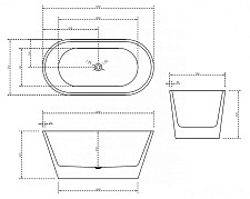 Акриловая ванна Abber AB9203-1.4 140х70х60 от Водопад  фото 2