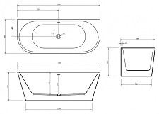 Акриловая ванна Abber AB9216-1.5 150х80х60 от Водопад  фото 2
