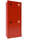 Шкаф пожарный ШПКО-12УН (ШПК-320-12-Н ВЗК) 1300х540х350 мм, для двух рукавов и двух огнетушителей, встраиваемый закрытый Красный