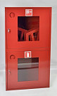 Шкаф пожарный ШПКО-12УН (ШПК-320-12-Н ВОК) 1300х700х350 мм, для двух рукавов и двух огнетушителей, встраиваемый открытый Красный