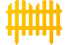Декоративный забор Grinda  Палисадник 422205-Y  28х300 см, желтый от Водопад  фото 1