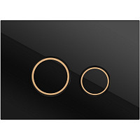 Кнопка смыва Cersanit Twins 64117 для Link Pro/Vector/LINK/HI-TEC стекло, черный от Водопад  фото 1