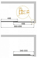 Шторка для ванны Cezares Slider SLIDER-VF-11-90/150-C-Cr 900х1500, стекло прозрачное, профиль хром от Водопад  фото 4