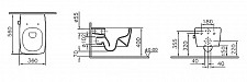 Унитаз подвесной Vitra Metropole Rim-Ex 7672B003-1687 безободковый с функцией биде и встроенным смесителем от Водопад  фото 4