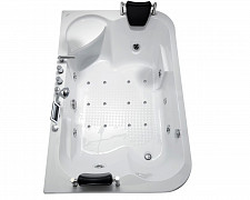 Акриловая ванна Gemy G9085 K L 1800х1160х690 мм, с гидромассажем, с аэромассажем, хромотерапия, электронный пульт, левая от Водопад  фото 2
