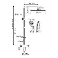 Душевая система WasserKRAFT A113.119.101.CH Thermo термостат, хром от Водопад  фото 5