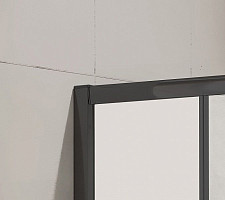 Душевой уголок Bandhours Plumin 90х90 c поддоном, с сифоном, прозрачное стекло, черный матовый от Водопад  фото 2