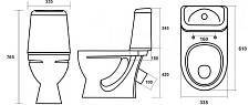 Унитаз-компакт Sanita Идеал WC.CC/Ideal/1-P/WHT.G/S1 Стандарт белый S1 от Водопад  фото 2