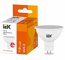 Лампа светодиодная IEK LLE-MR16-9-230-30-GU5, MR16 софит 9 Вт, 3000 К, GU 5.3 от Водопад  фото 1