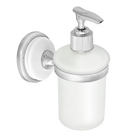 Дозатор для жидкого мыла Solinne Blanco B-51106 2516.133 стеклянный, хром, стекло-сатин от Водопад  фото 1