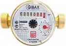 Счетчик холодной воды Gibax GWC01-030001 D 15 мм, Qn 1,5 м3/час, L - 110 мм, без сгонов, латунь
