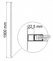 Расширительный профиль WasserKRAFT D250 для душевых уголков серии Lippe 45S, высота 1900 от Водопад  фото 2