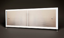 Экран под ванну A-Screen 2 дверцы, circle silver 1501-1700 мм, высота до 570 мм, белый / серый / черный профиль от Водопад  фото 4