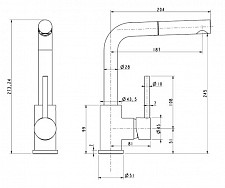 Смеситель для кухни Paulmark Kassel Ka214311-401TB с выдвижным изливом, антрацит от Водопад  фото 3